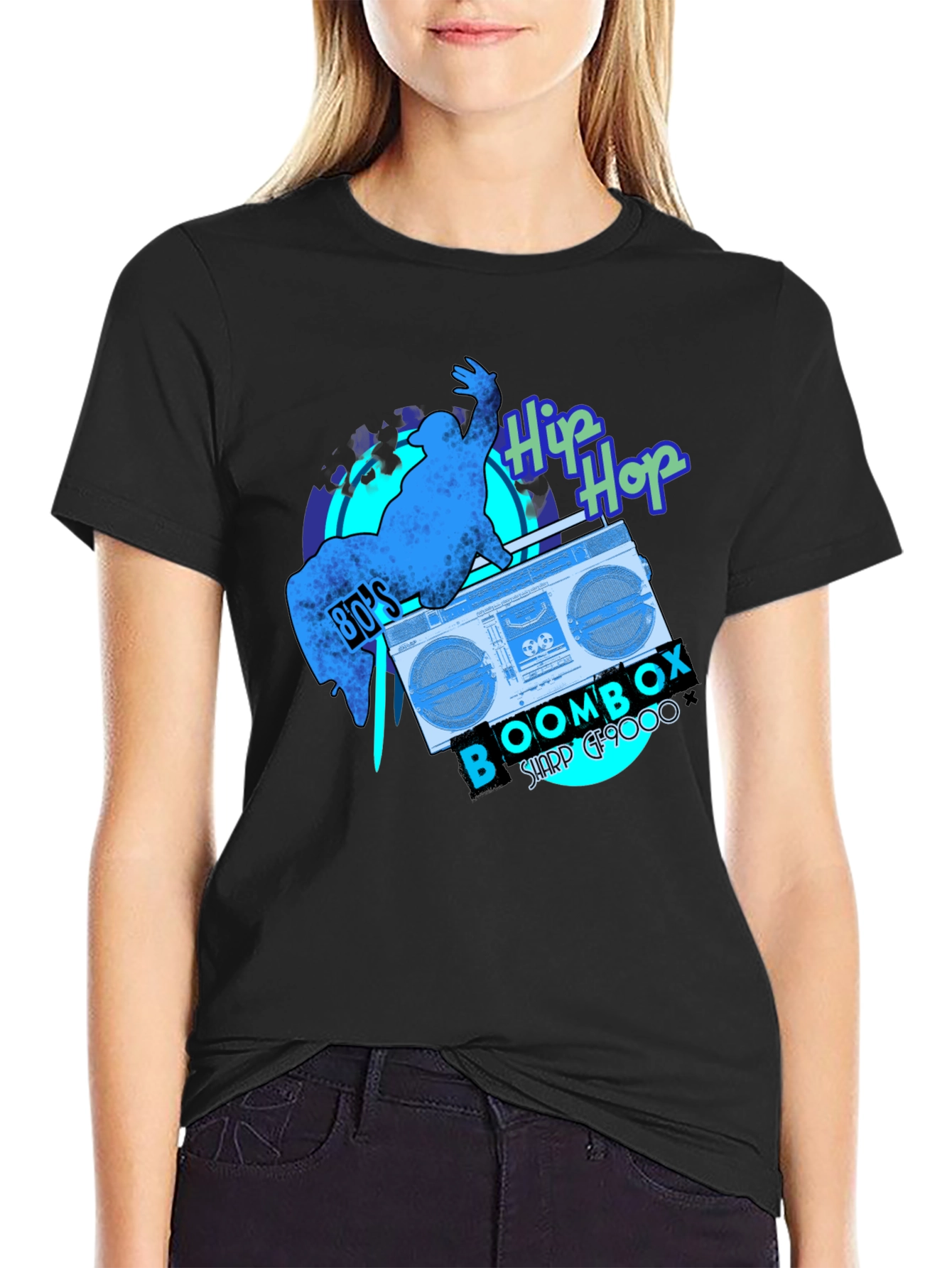 80s Hip Hop Boombox Graphic Tee