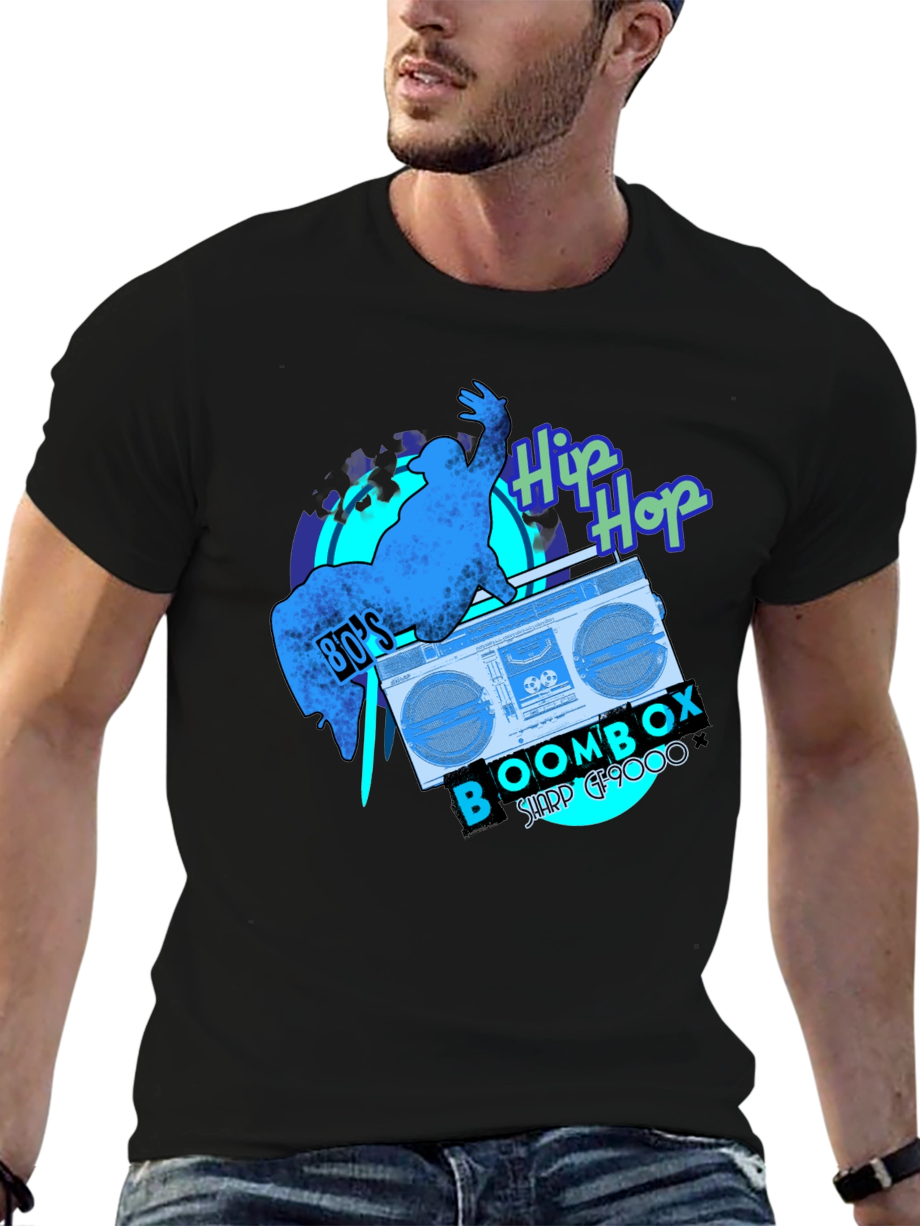 80s Hip Hop Boombox Graphic Tee