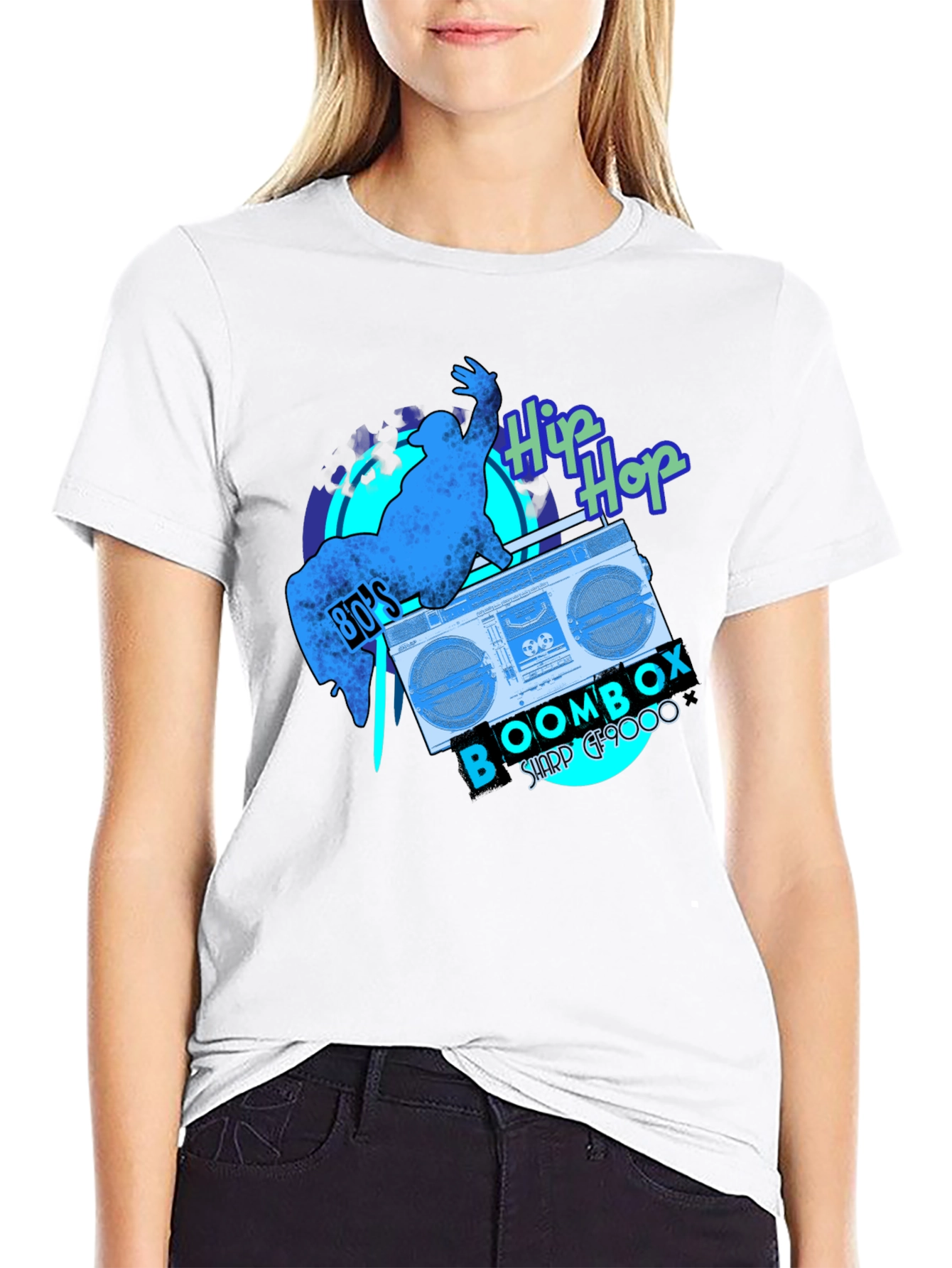 80s Hip Hop Boombox Graphic Tee