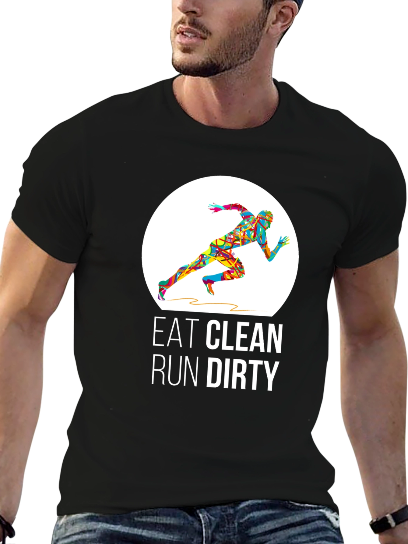 Eat Clean Run Dirty Graphic T-Shirt