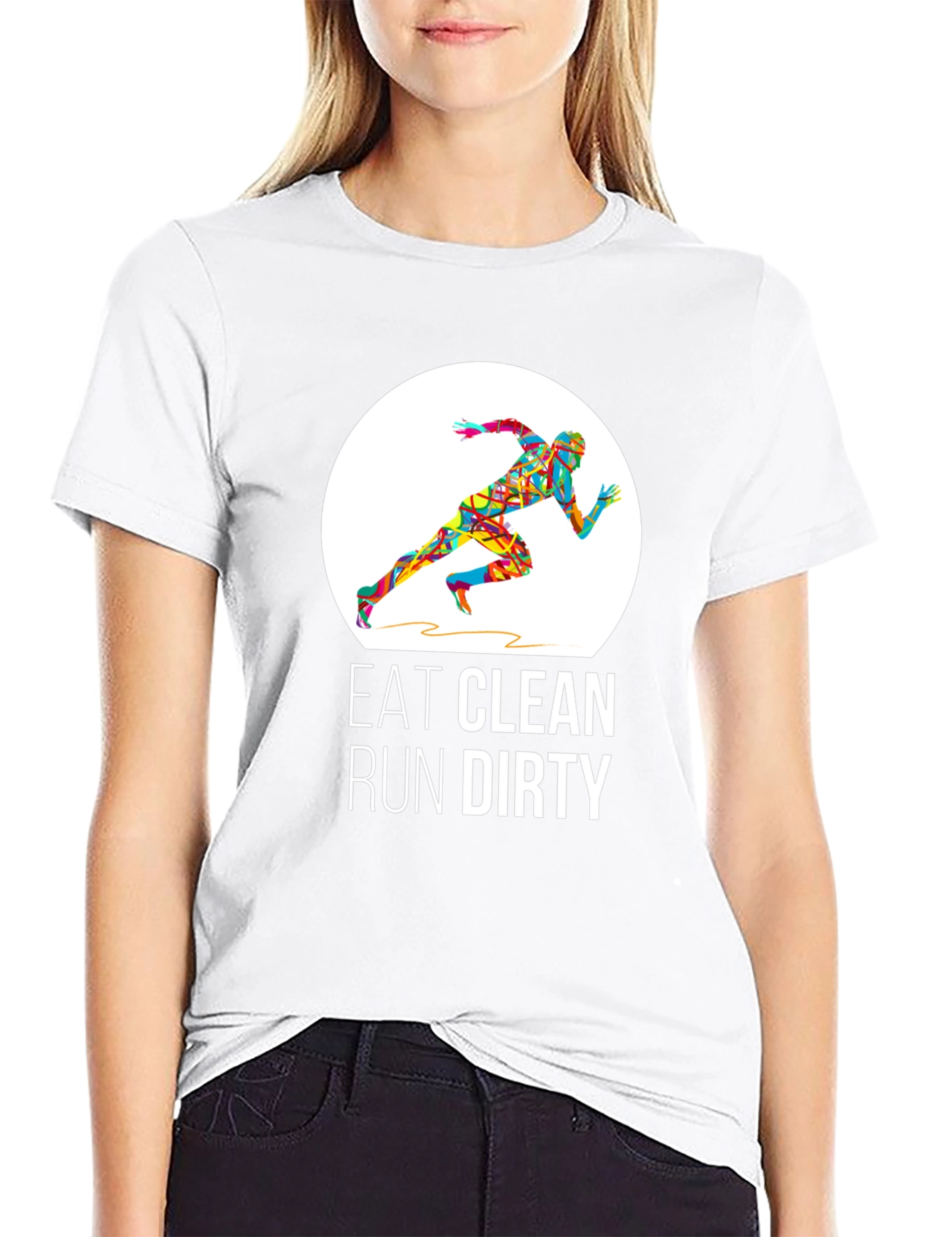 Eat Clean Run Dirty Graphic T-Shirt