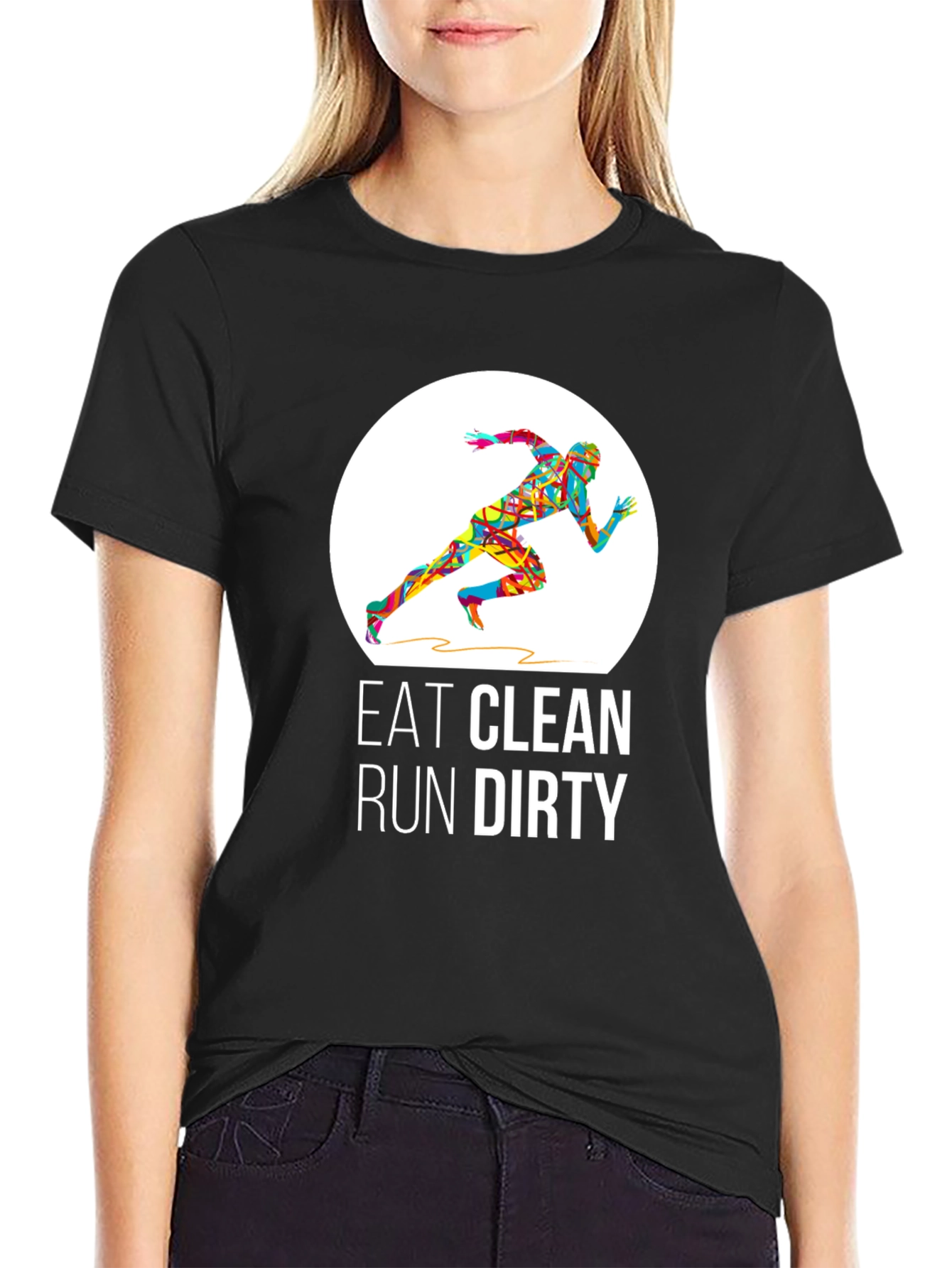 Eat Clean Run Dirty Graphic T-Shirt