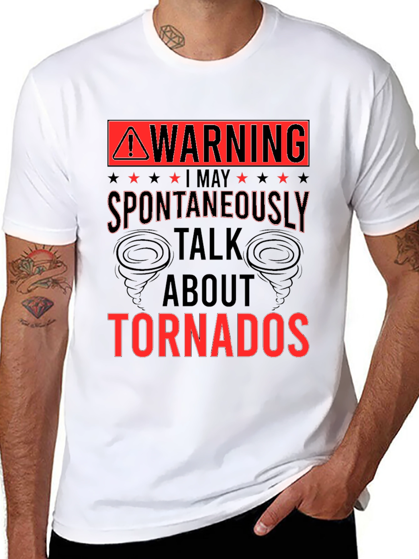 Warning Spontaneously Talk About Tornadoes T-Shirt