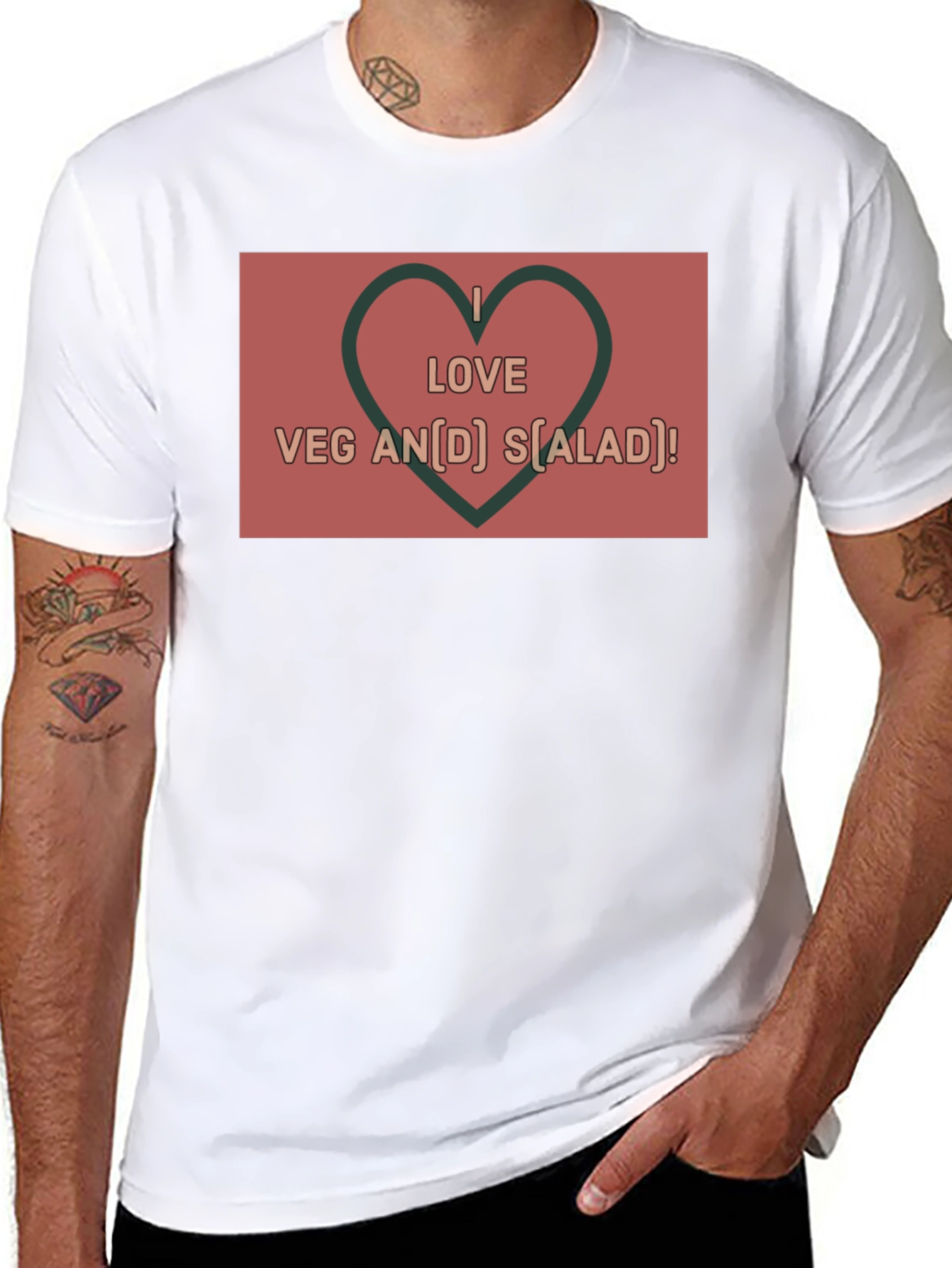 I Love Vegan Salad T-Shirt