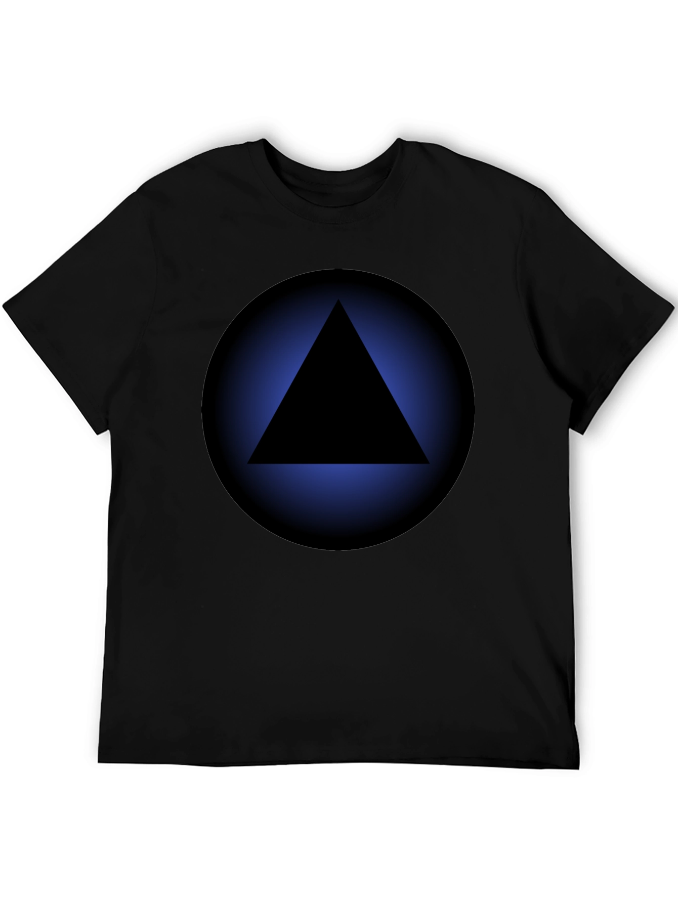 Geometric Triangle Graphic Tee - Black