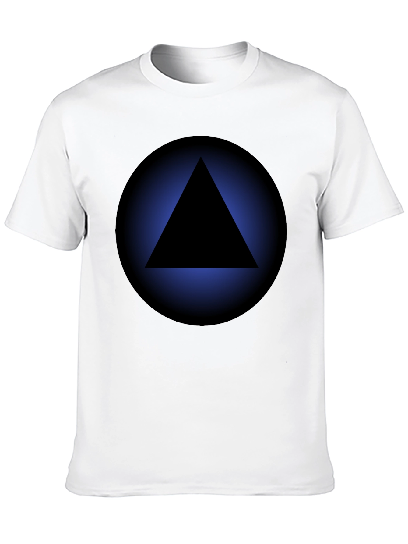 Geometric Triangle Graphic Tee - Black