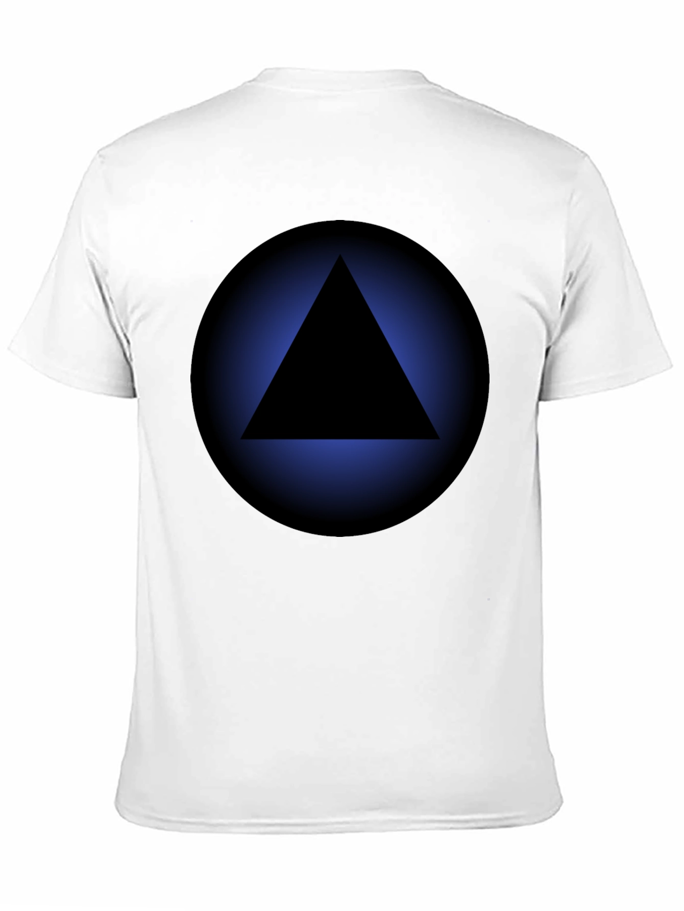 Geometric Triangle Graphic Tee - Black