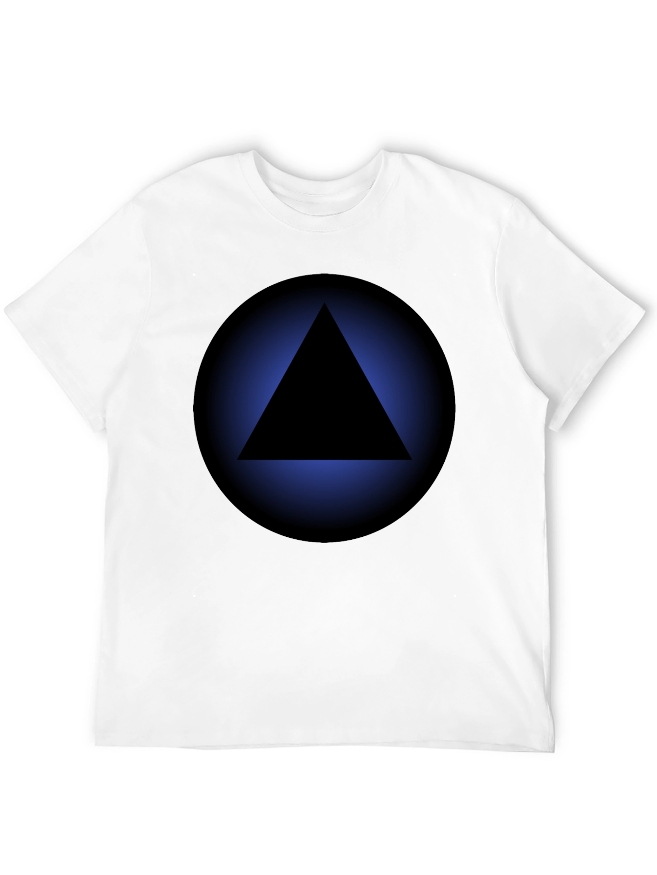 Geometric Triangle Graphic Tee - Black
