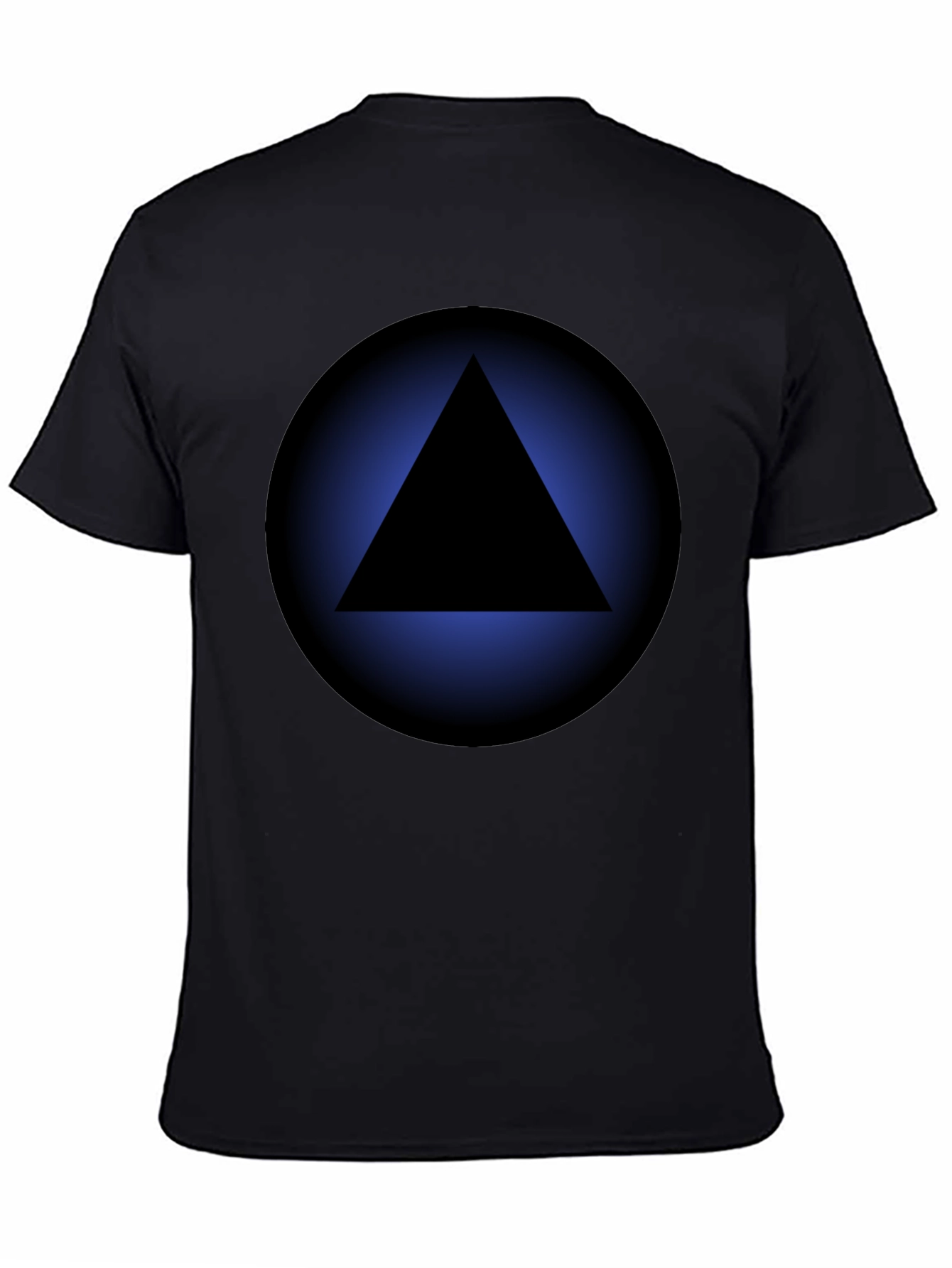 Geometric Triangle Graphic Tee - Black
