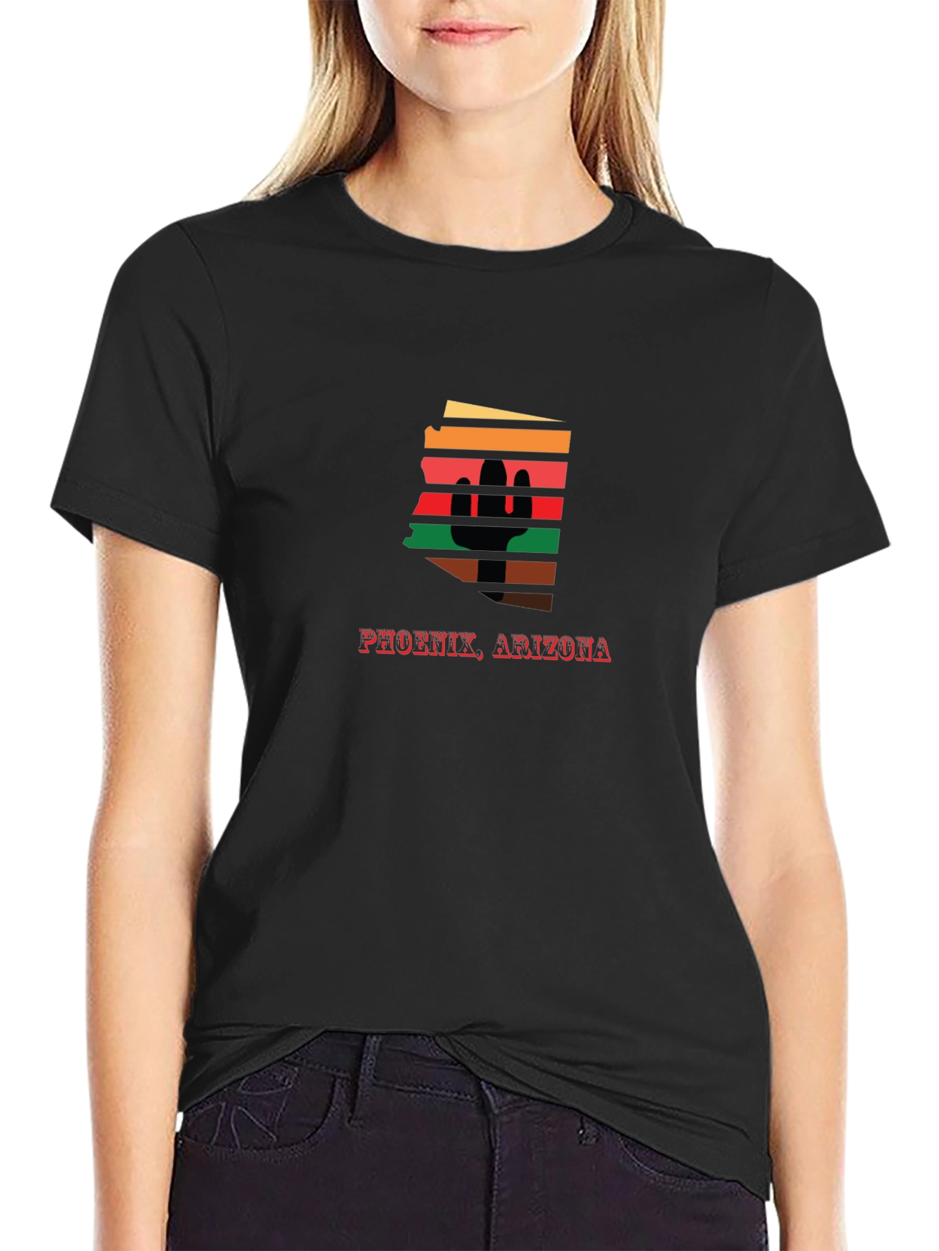 Phoenix Arizona Cactus Retro Graphic Tee