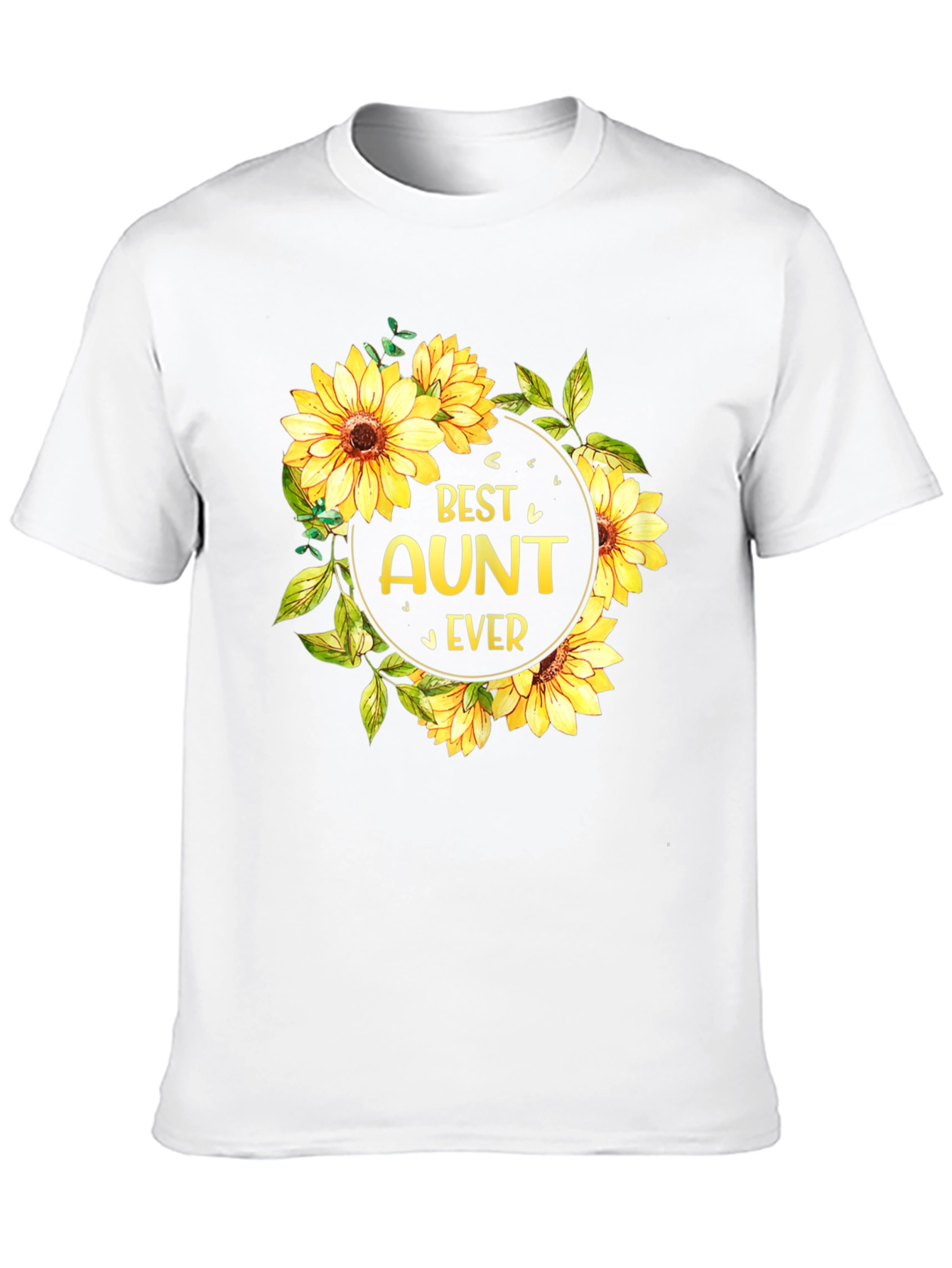 Best Aunt Ever Sunflower Graphic T-Shirt