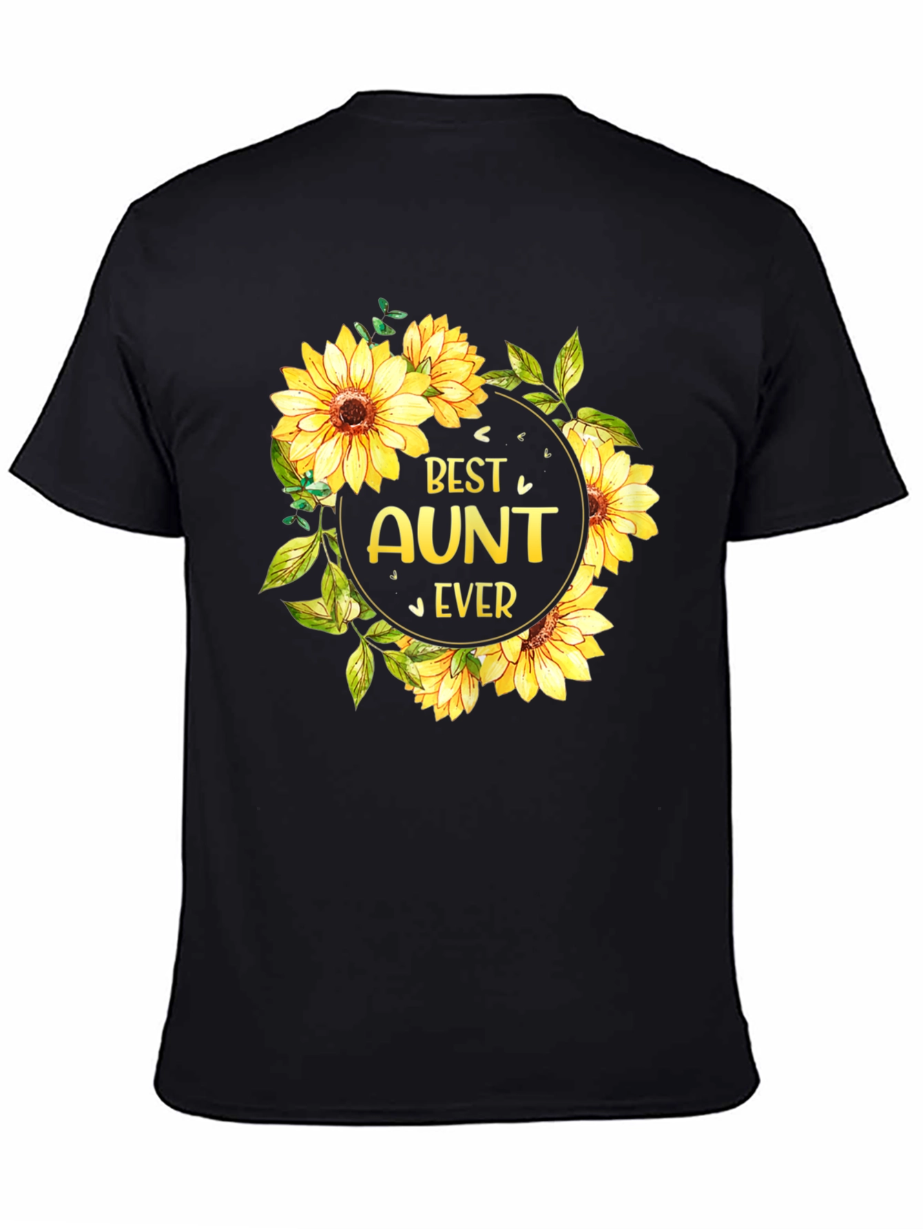 Best Aunt Ever Sunflower Graphic T-Shirt