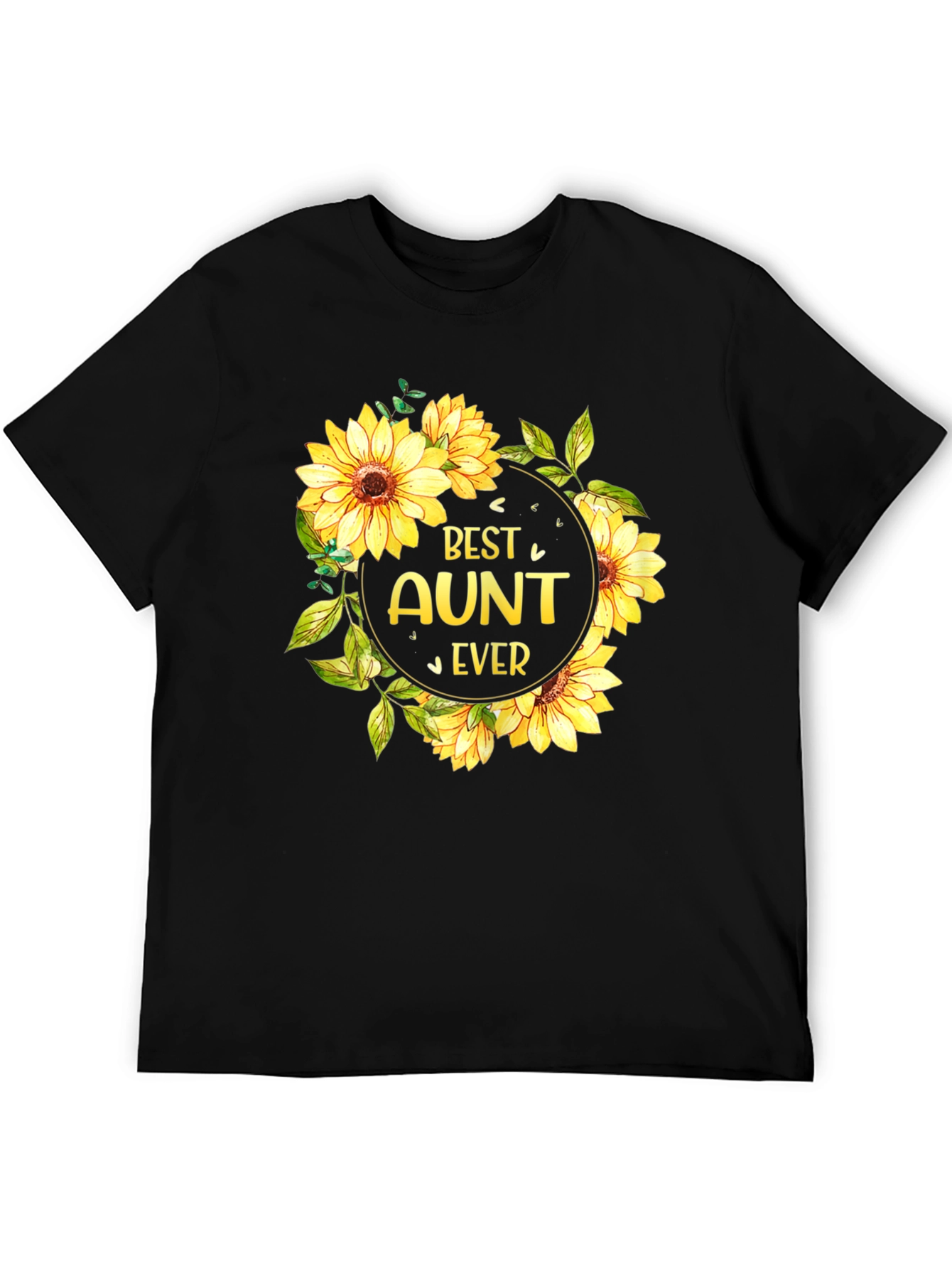 Best Aunt Ever Sunflower Graphic T-Shirt