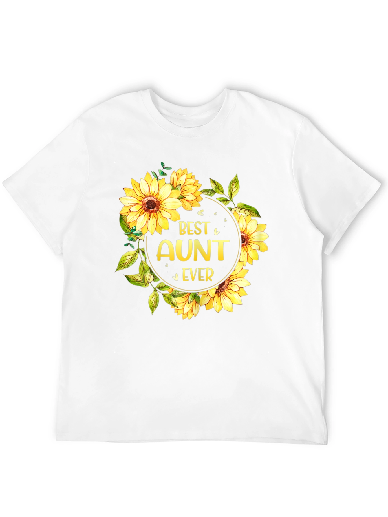 Best Aunt Ever Sunflower Graphic T-Shirt
