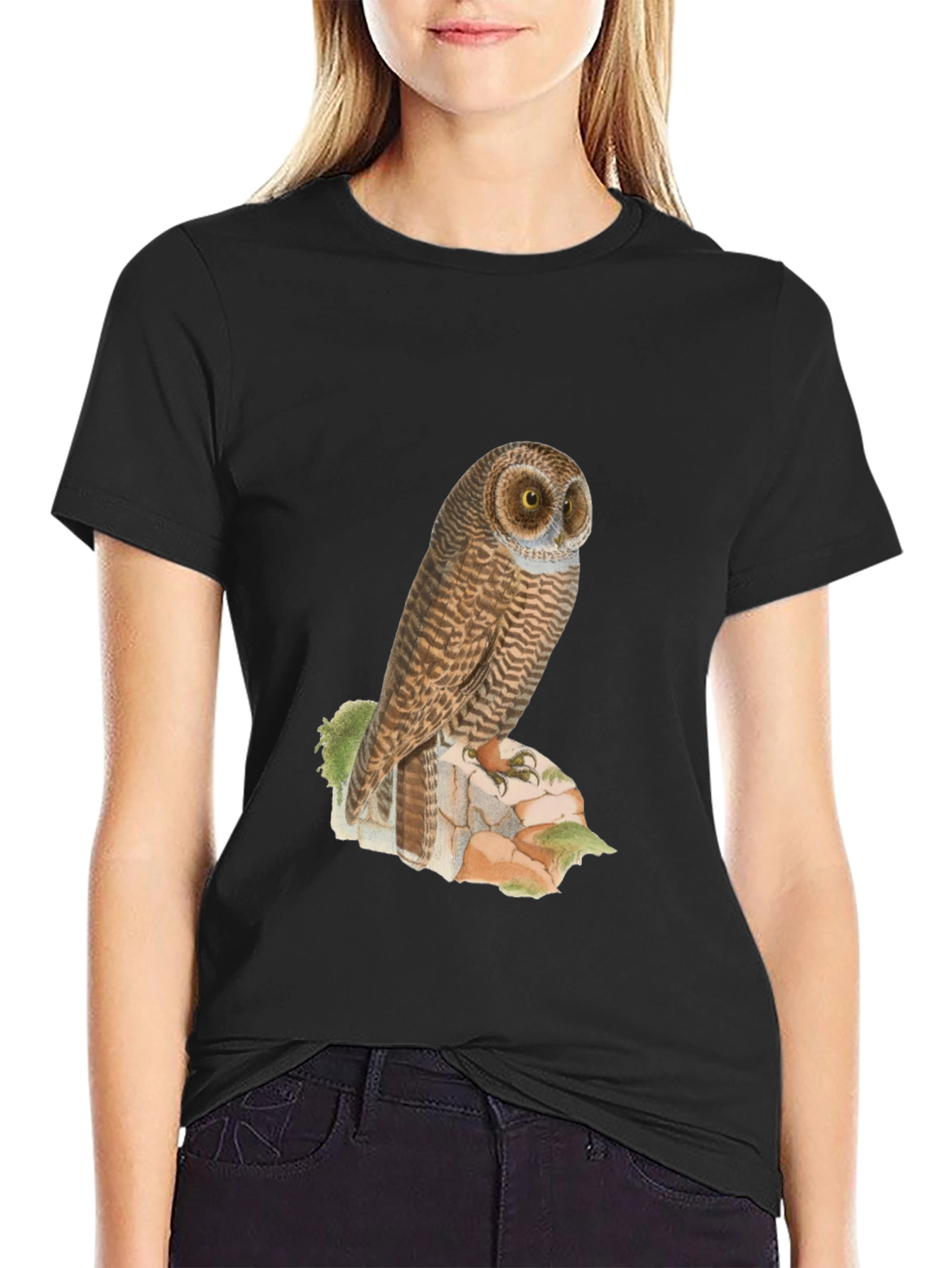 Owl Graphic Tee - Mens Black T-Shirt