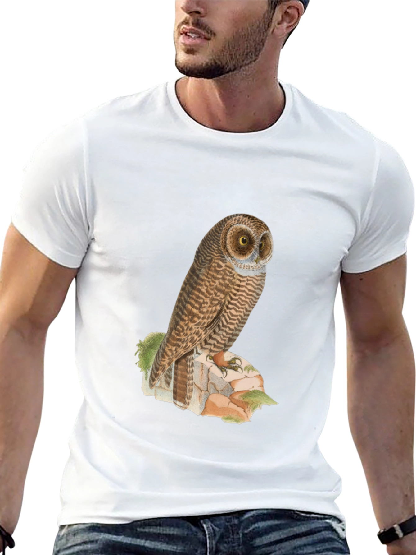 Owl Graphic Tee - Mens Black T-Shirt