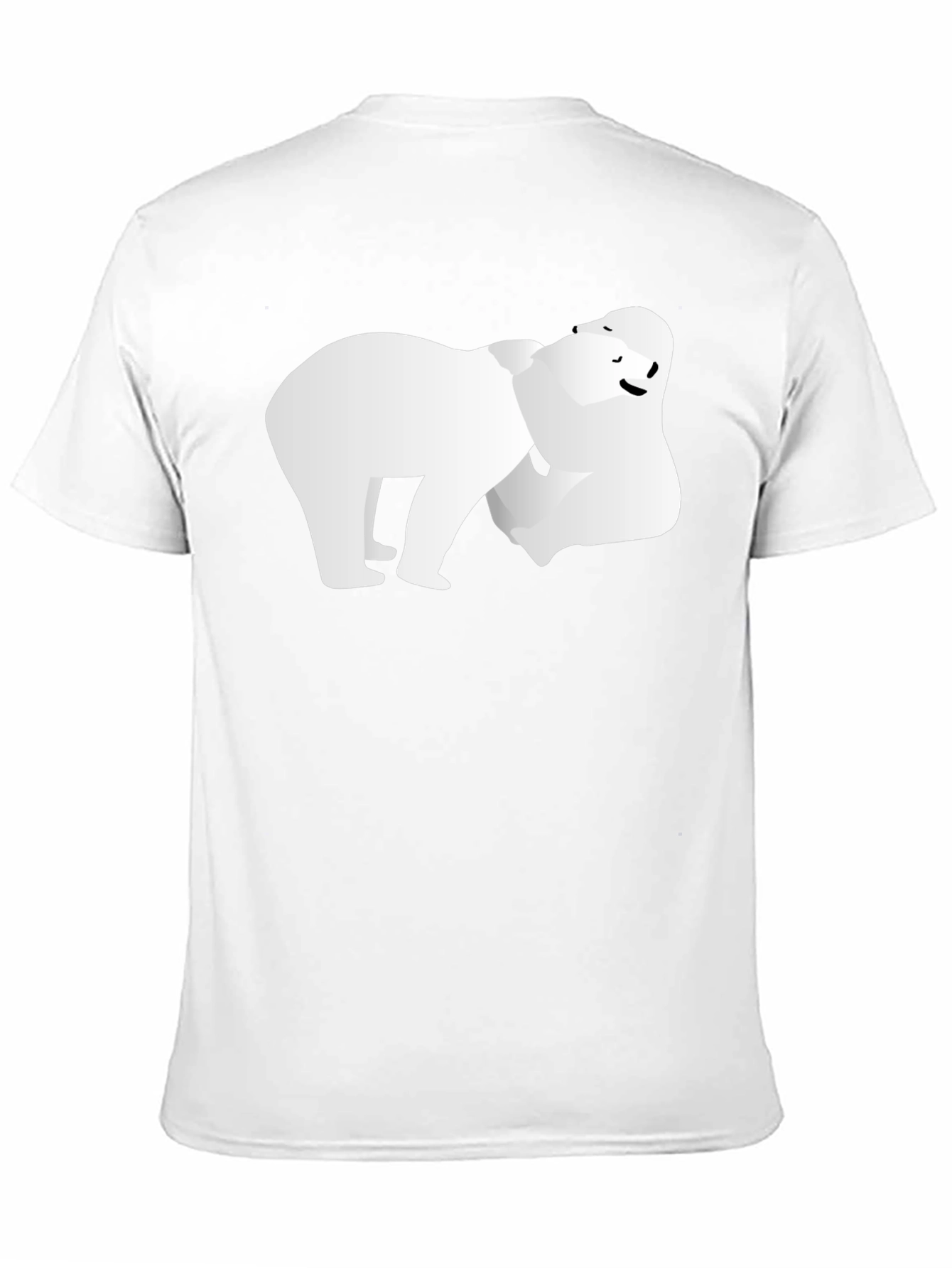 Modern Polar Bear Graphic Tee - Black