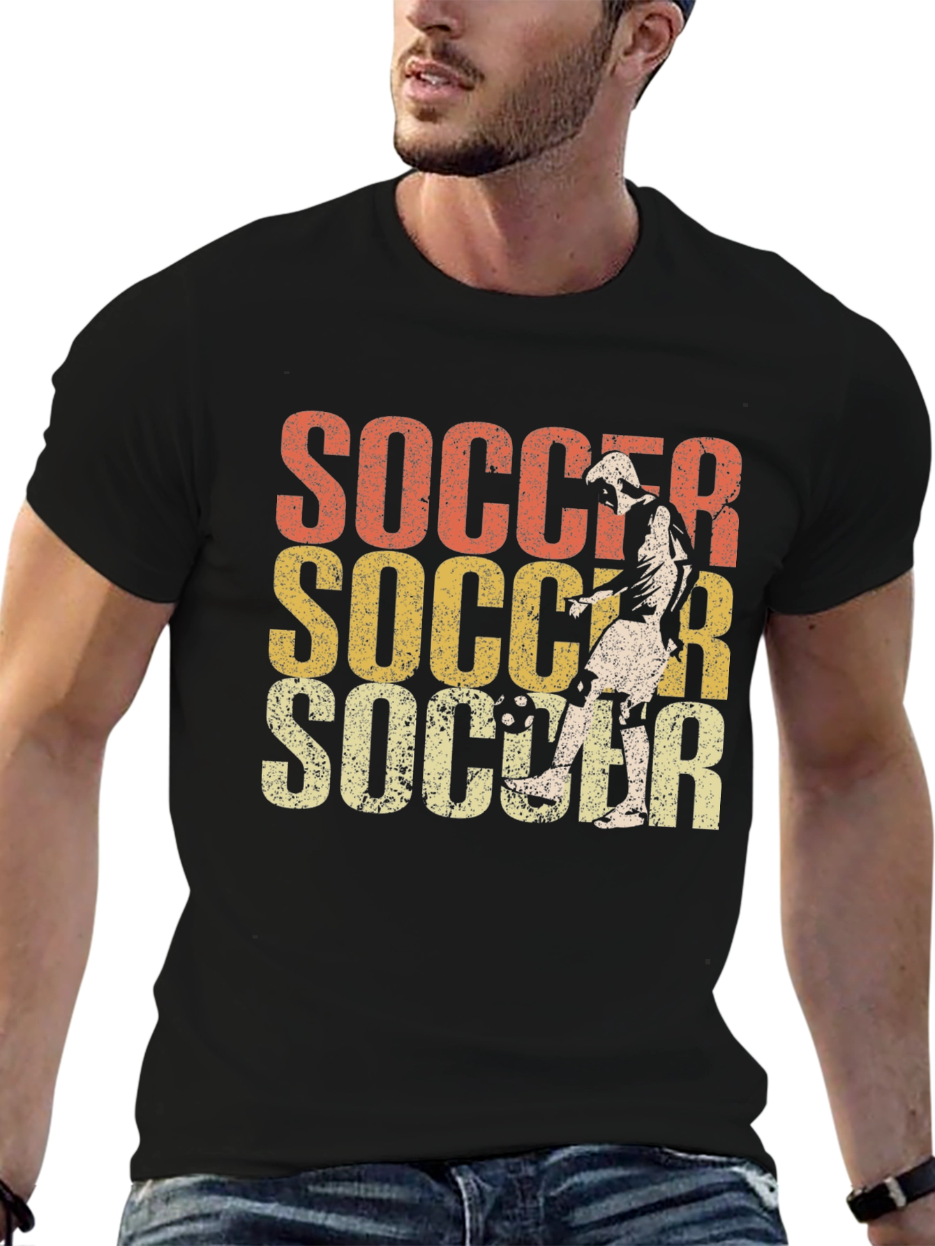 Retro Soccer Player T-Shirt
