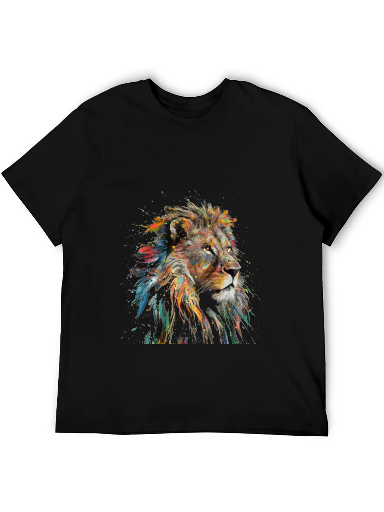 Lion Art Graphic Print T-Shirt