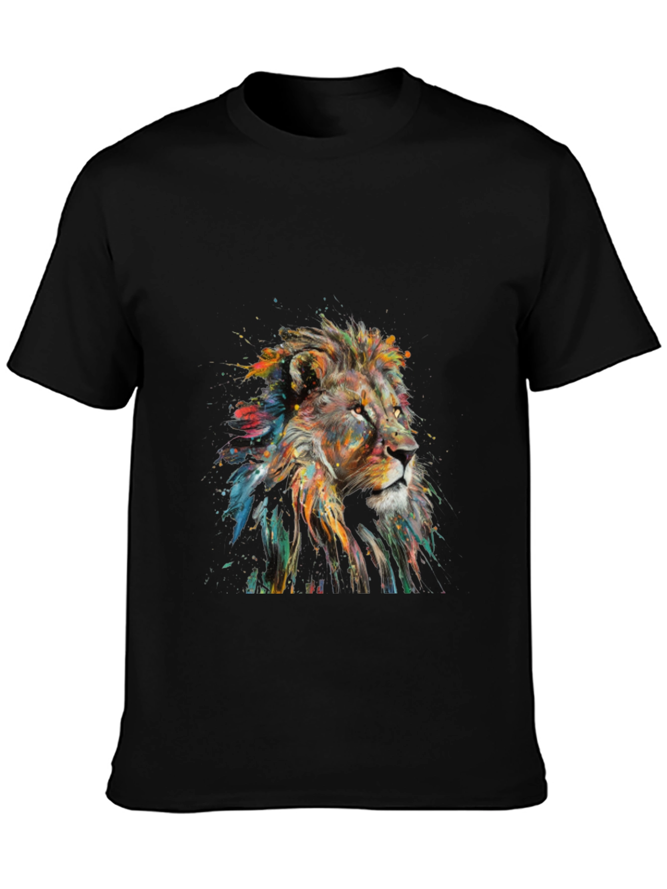 Lion Art Graphic Print T-Shirt