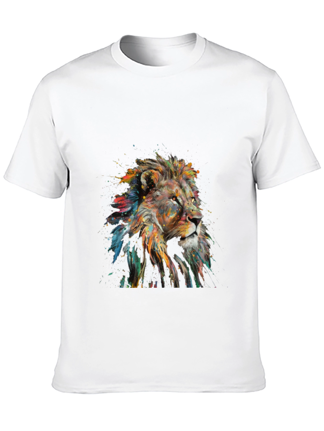Lion Art Graphic Print T-Shirt