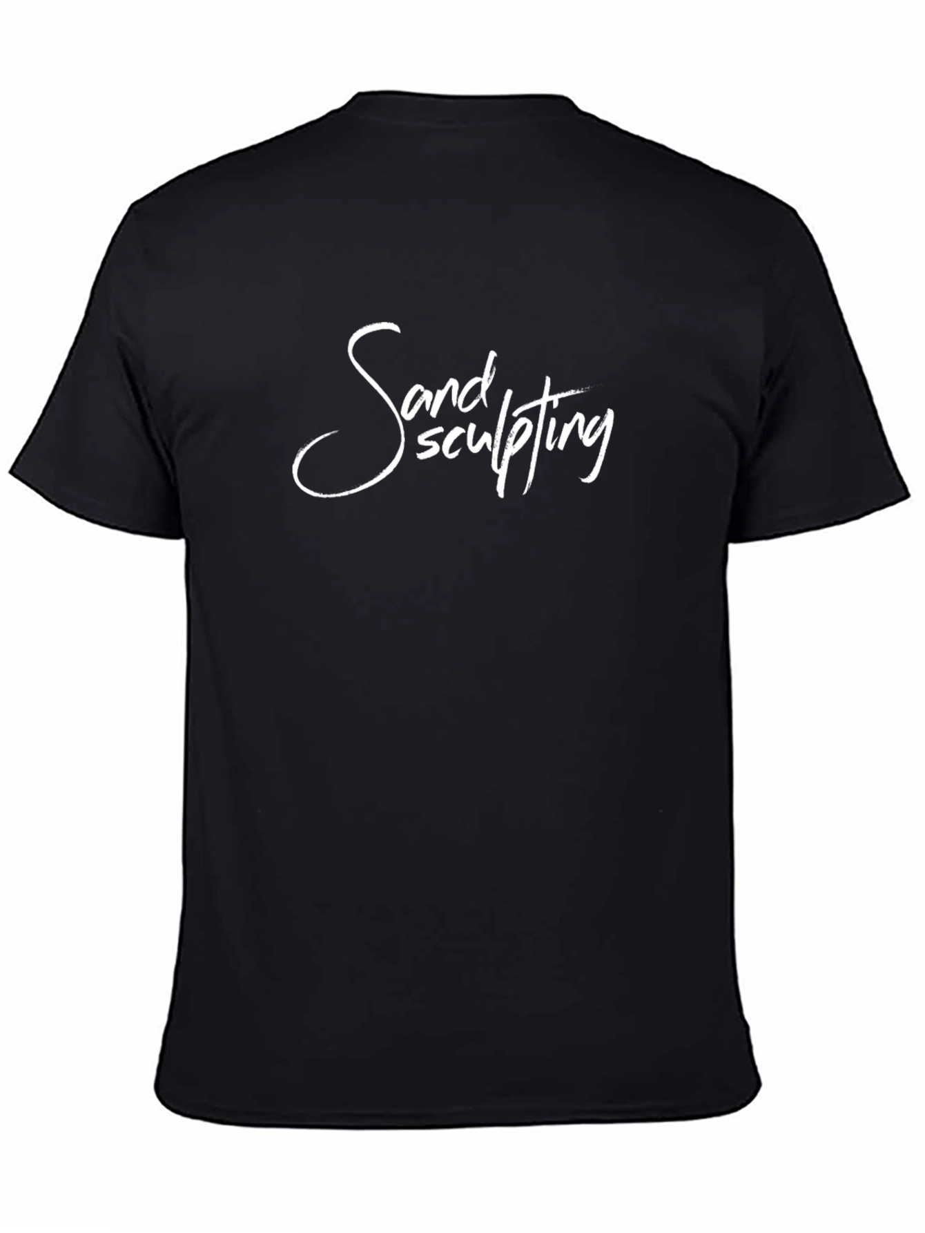Sand Sculpting Black T-Shirt - Stylish Casual Wear