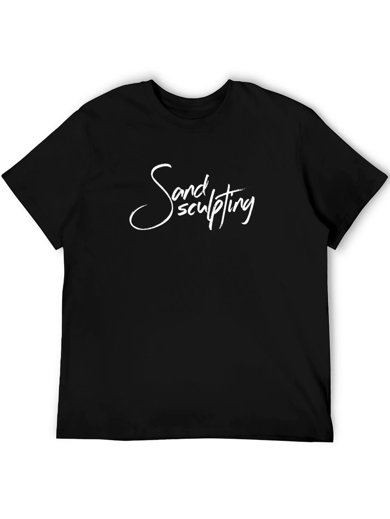 Sand Sculpting Black T-Shirt - Stylish Casual Wear