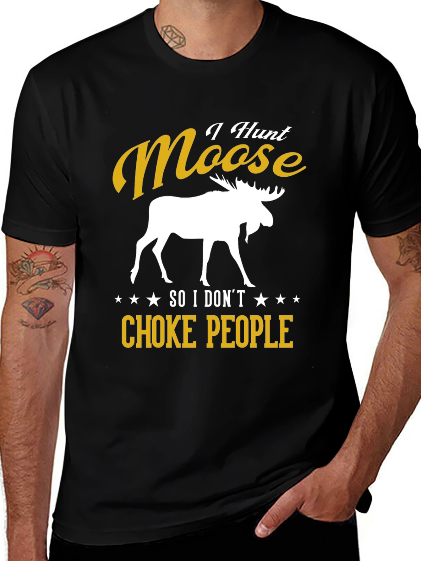I Hunt Moose Funny Graphic Tee