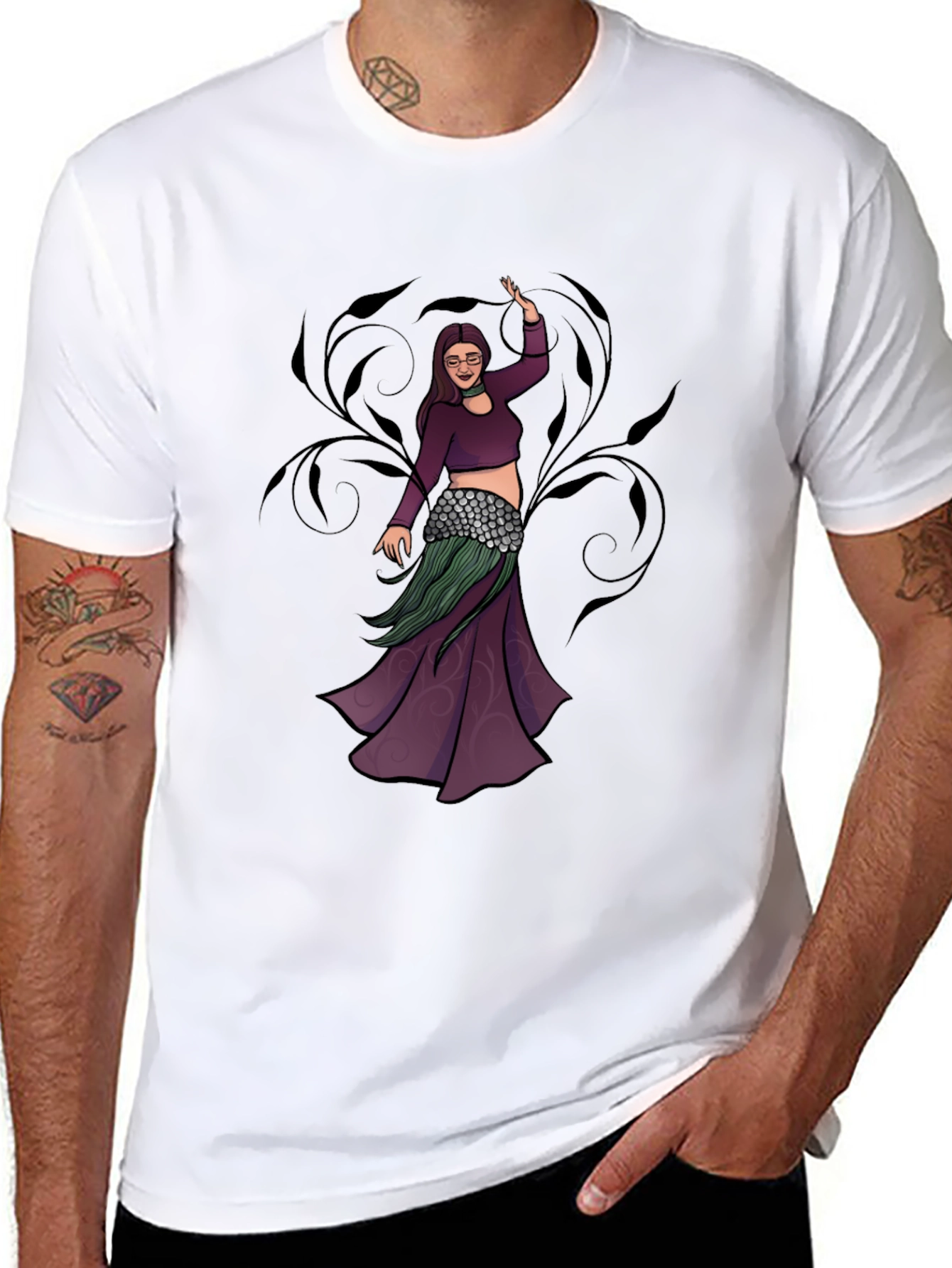 Belly Dancer Graphic T-Shirt - Unique Design