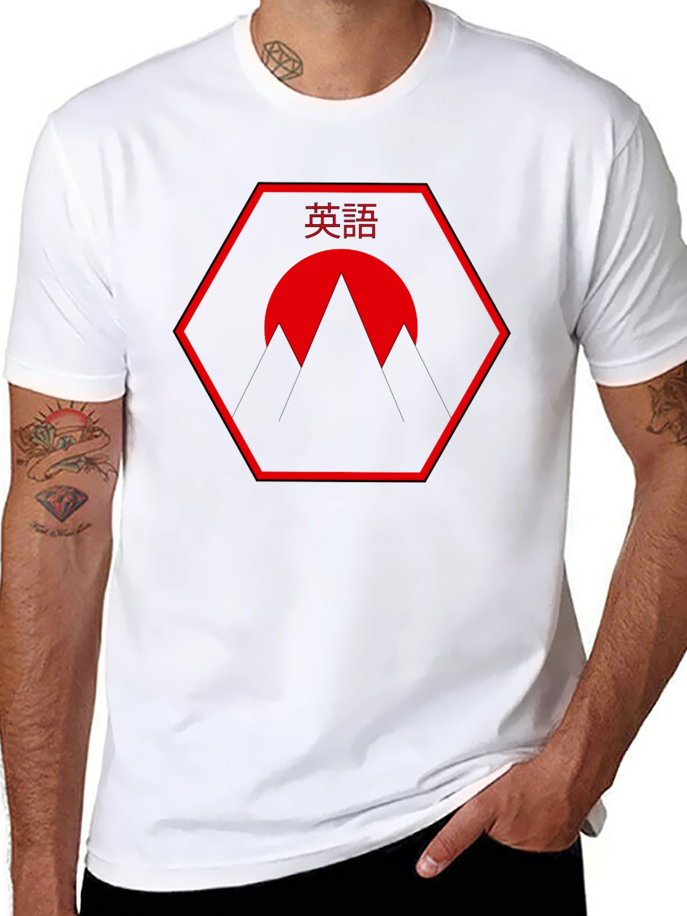 Hexagon Mountain Sunset Tee