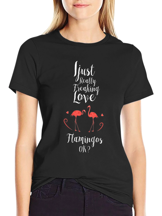 Flamingo Lover Graphic Tee - Soft Cotton Blend