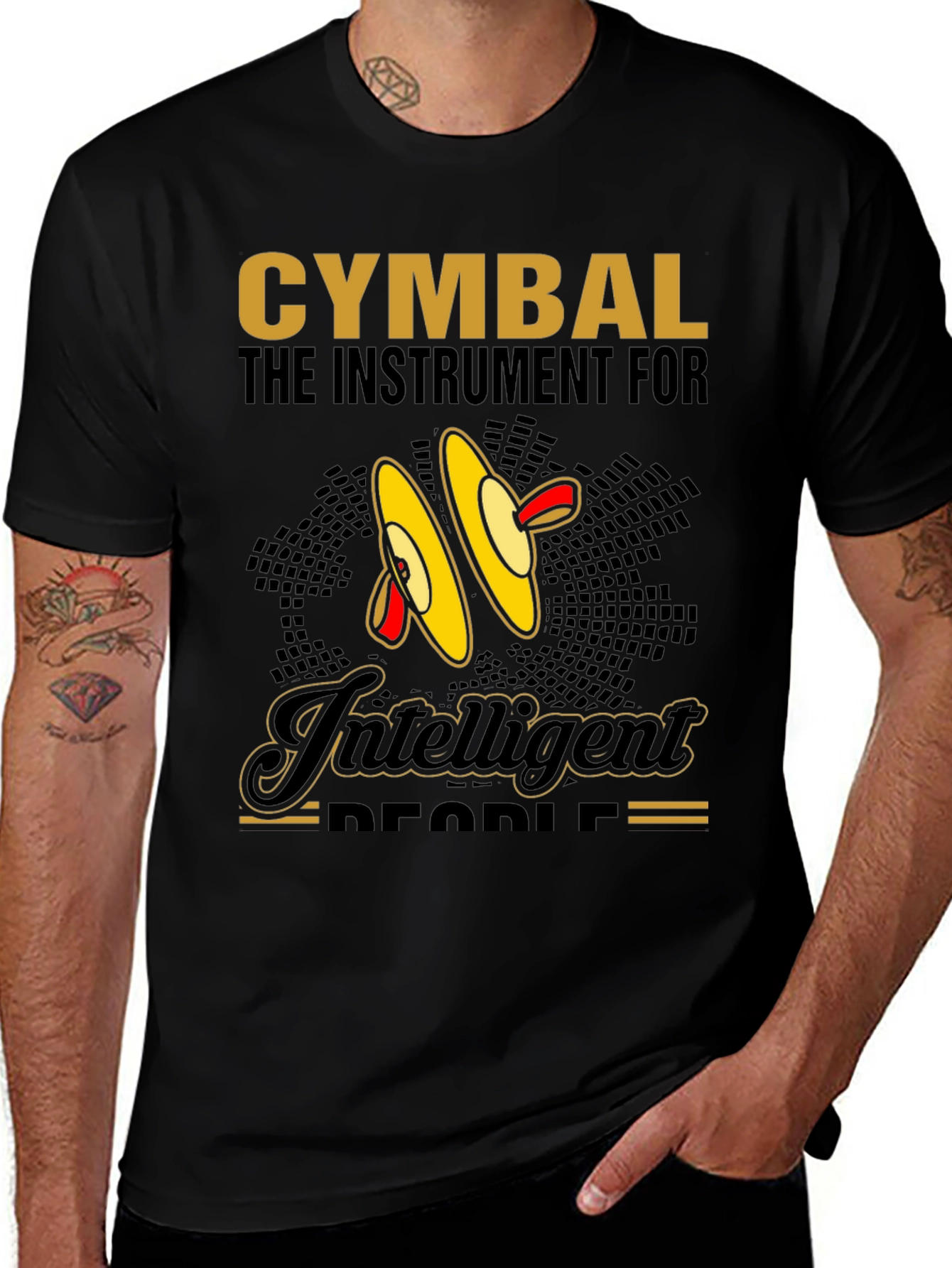 Cymbal Music Lover Tee - Intelligent Peoples Instrument