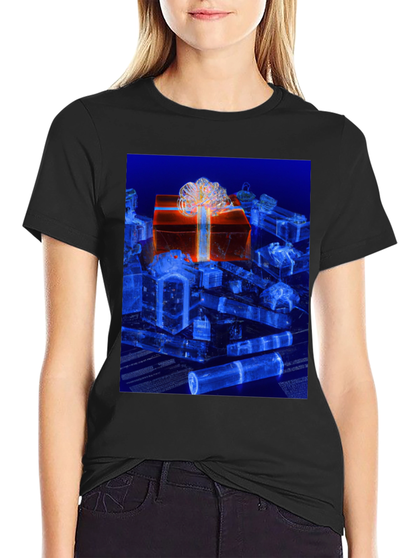 Gift Box Graphic Tee - Stylish Holiday Design
