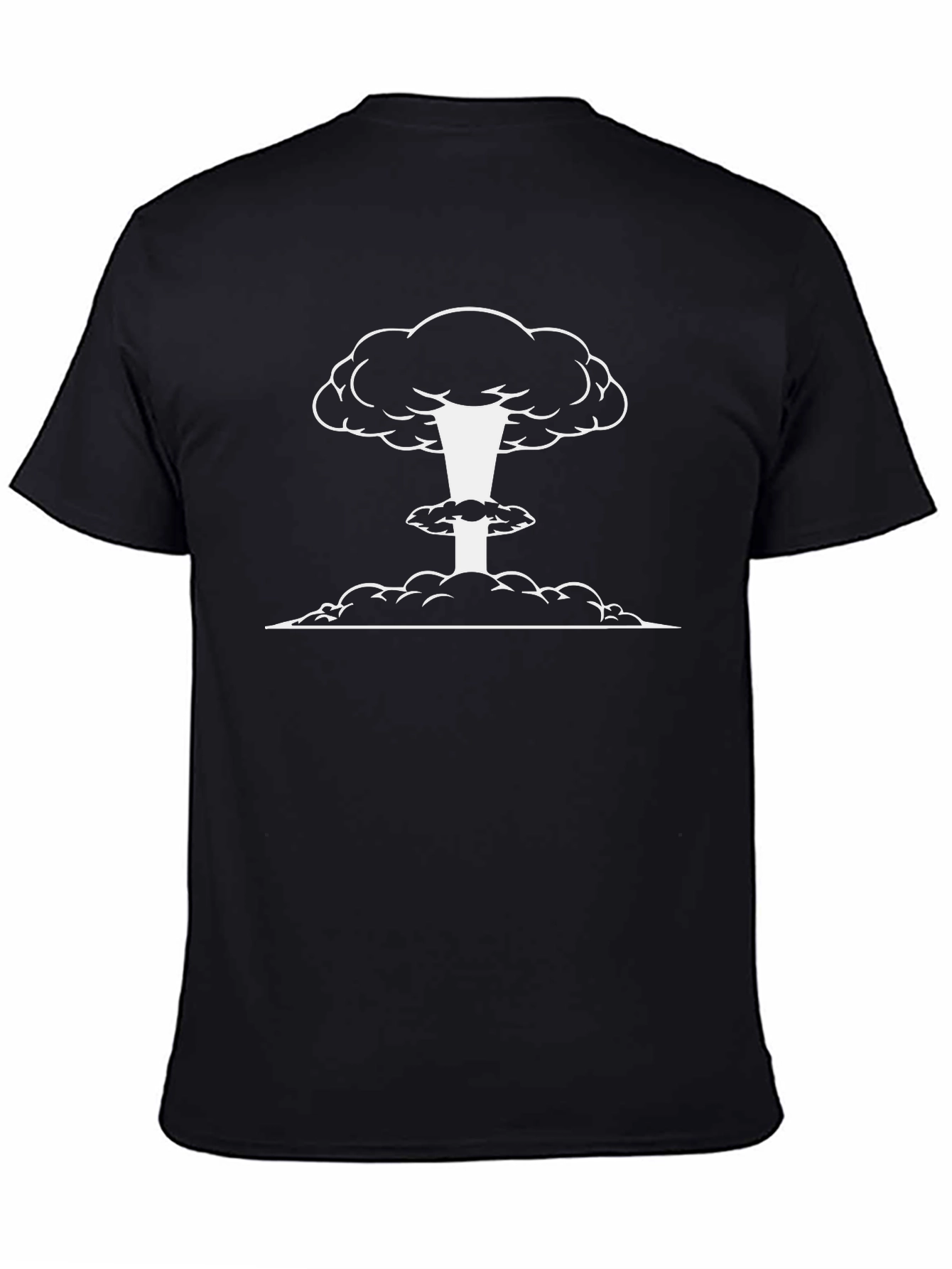 Atomic Explosion Graphic Tee - Black Cotton T-Shirt