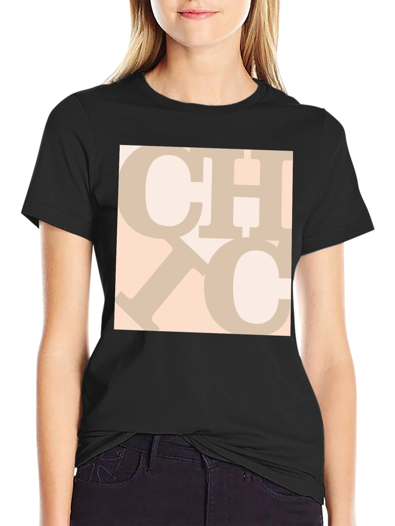Trendy Graphic Print Crew Neck Tee