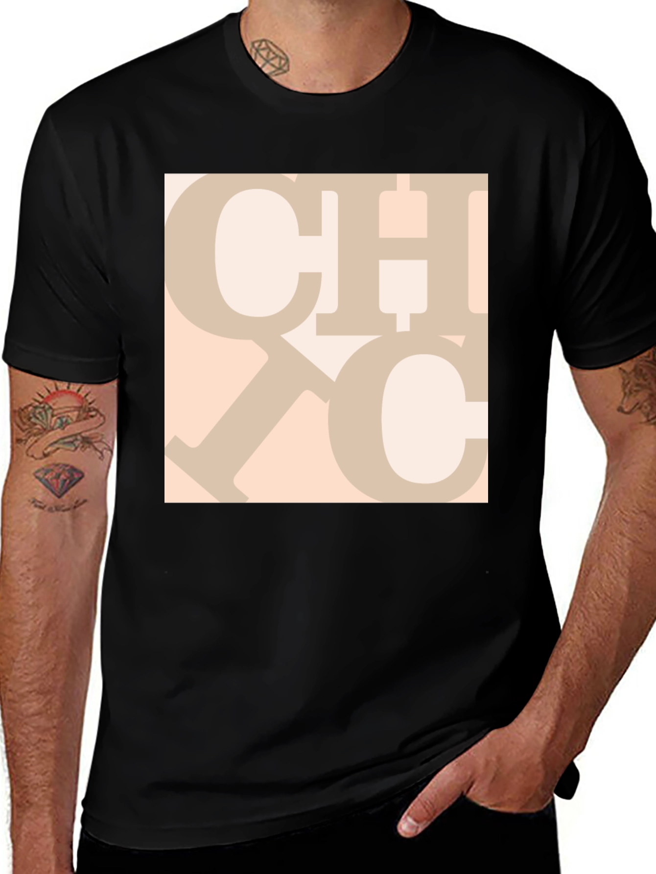 Trendy Graphic Print Crew Neck Tee