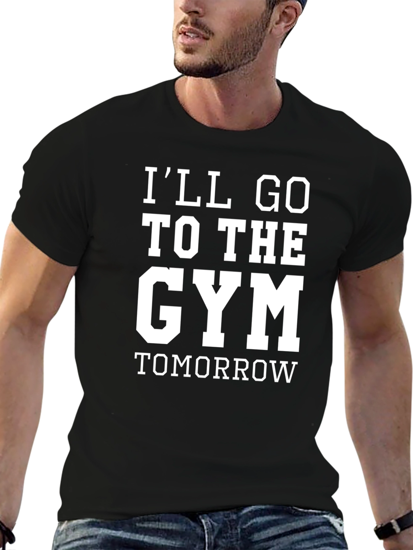 Ill Go To The Gym Tomorrow Black T-Shirt