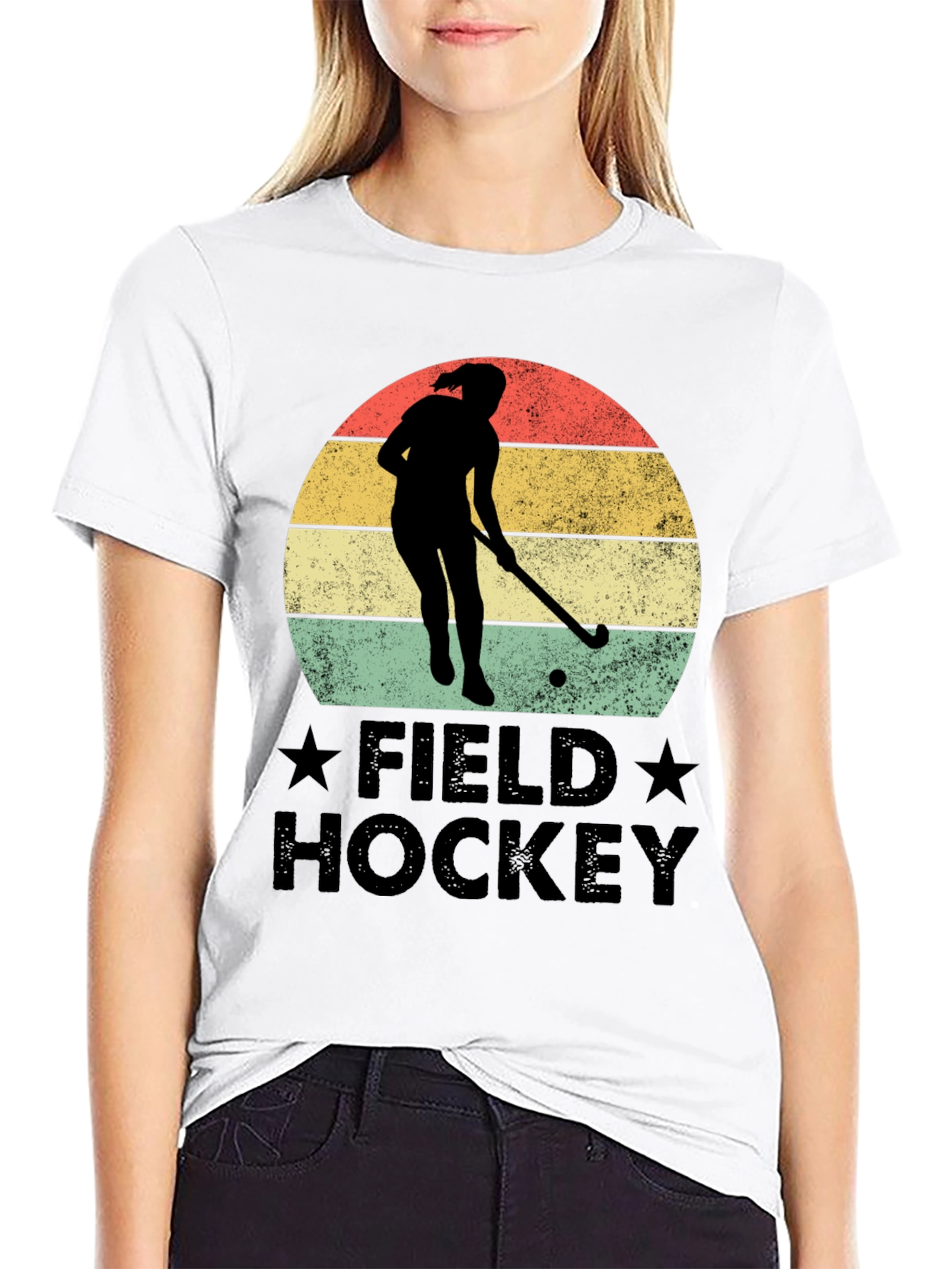 Field Hockey Retro Graphic Tee