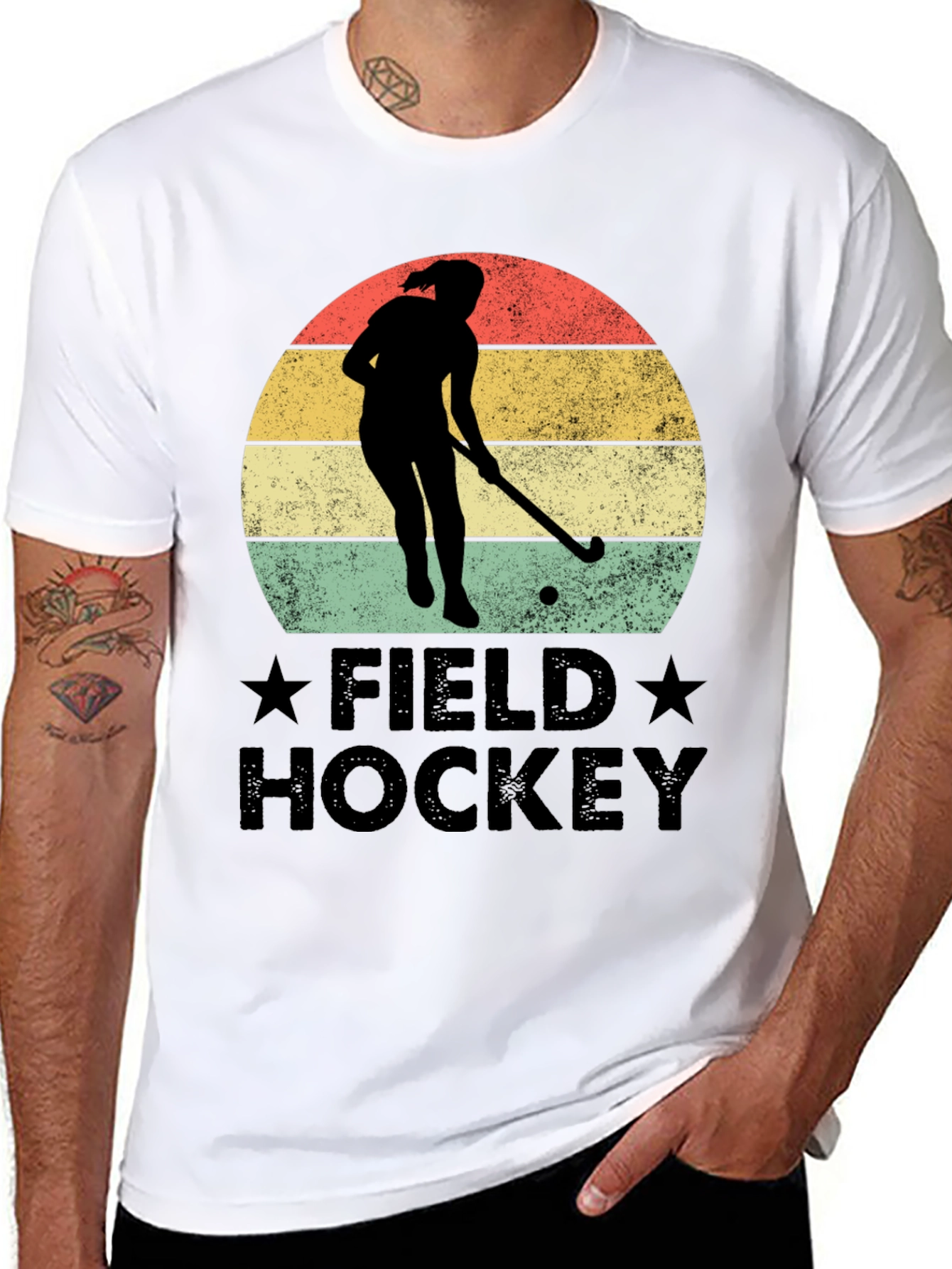 Field Hockey Retro Graphic Tee