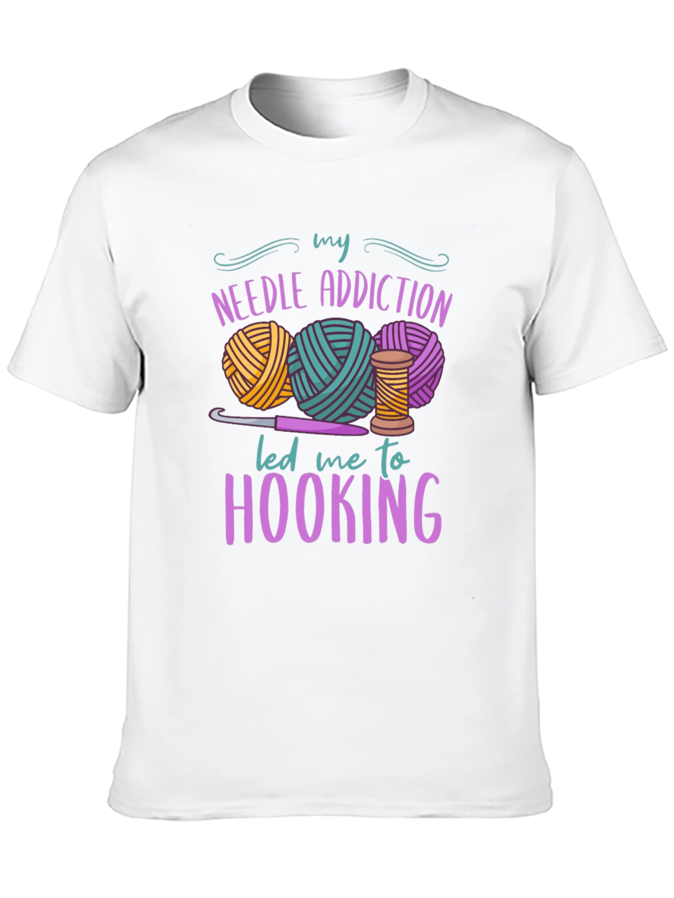Needle Addiction Hooking T-Shirt - Crafty Apparel