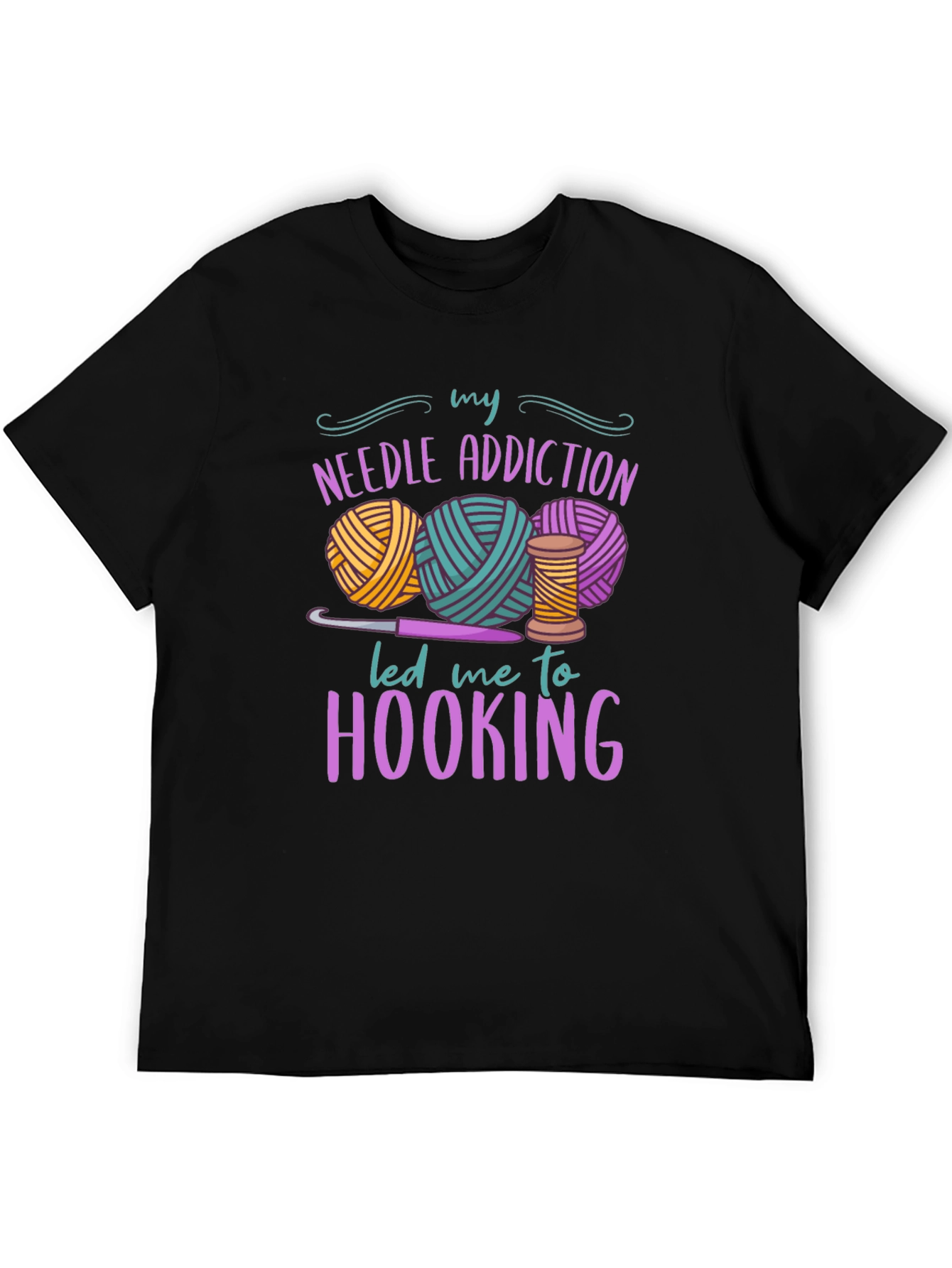 Needle Addiction Hooking T-Shirt - Crafty Apparel