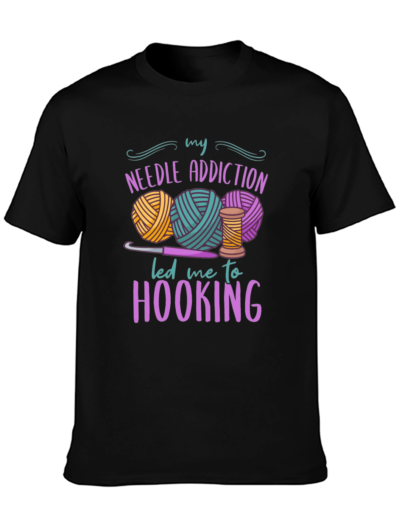 Needle Addiction Hooking T-Shirt - Crafty Apparel