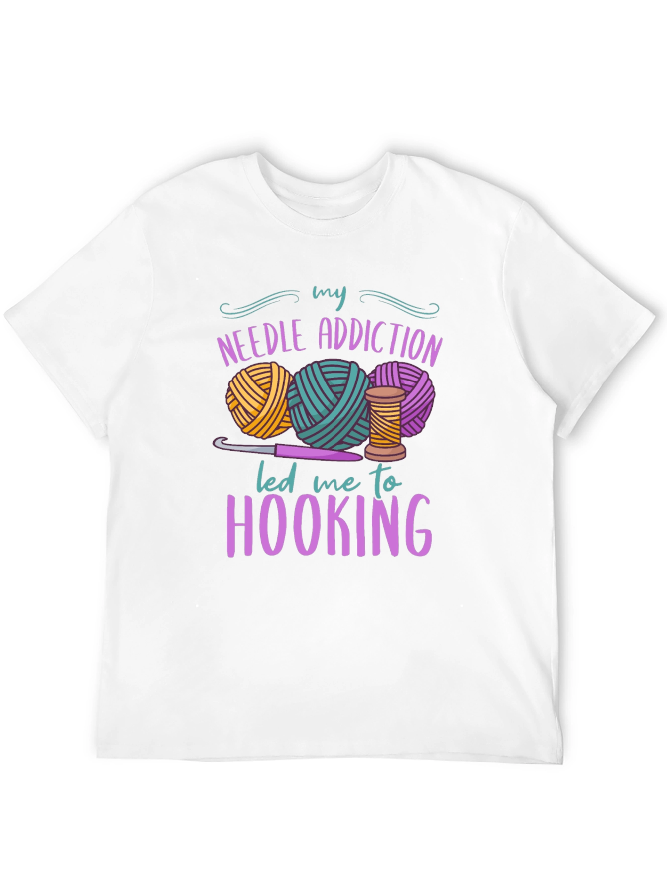 Needle Addiction Hooking T-Shirt - Crafty Apparel