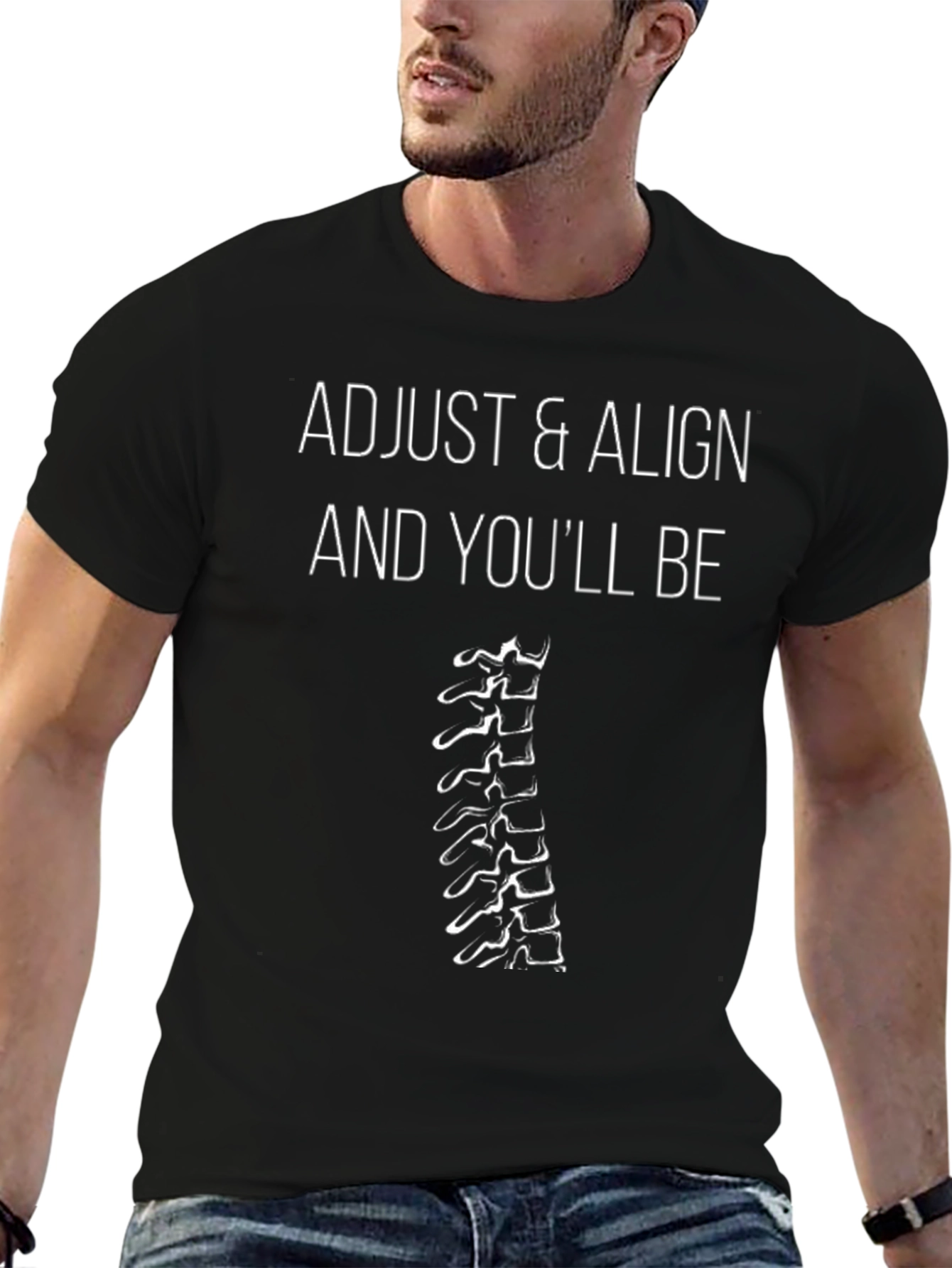 Adjust & Align T-Shirt - Chiropractic Spine Tee