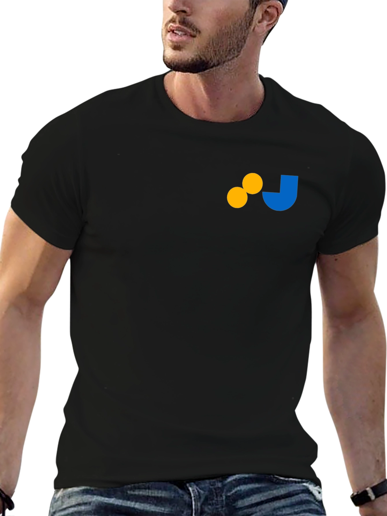 Modern Black T-Shirt with Graphic Logo