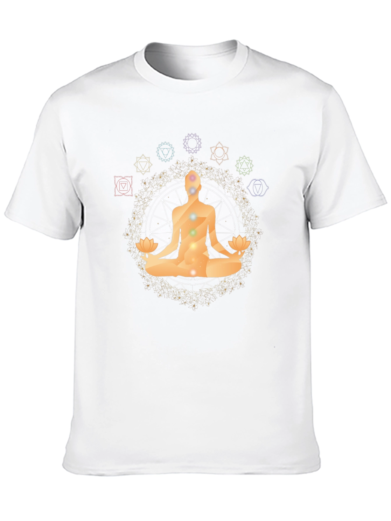 Chakra Meditation Black T-Shirt