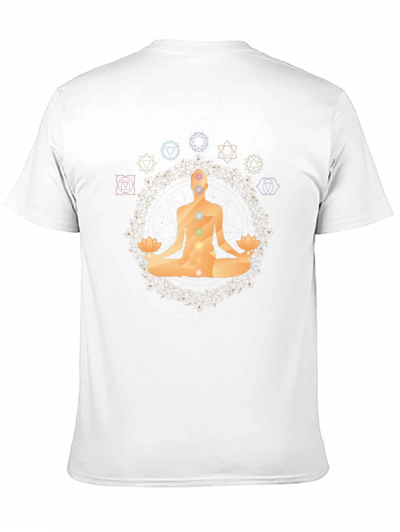 Chakra Meditation Black T-Shirt