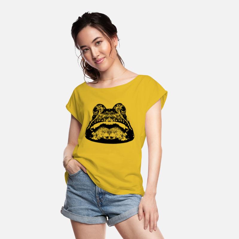 A frog face looks out of the water