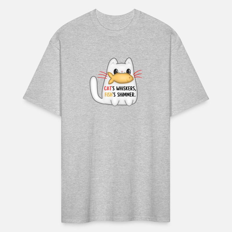 A kitten with red whiskers and a goldfish