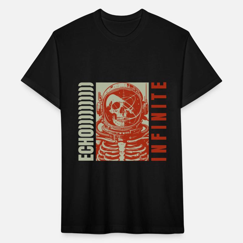 A skeleton astronaut design T-Shirt